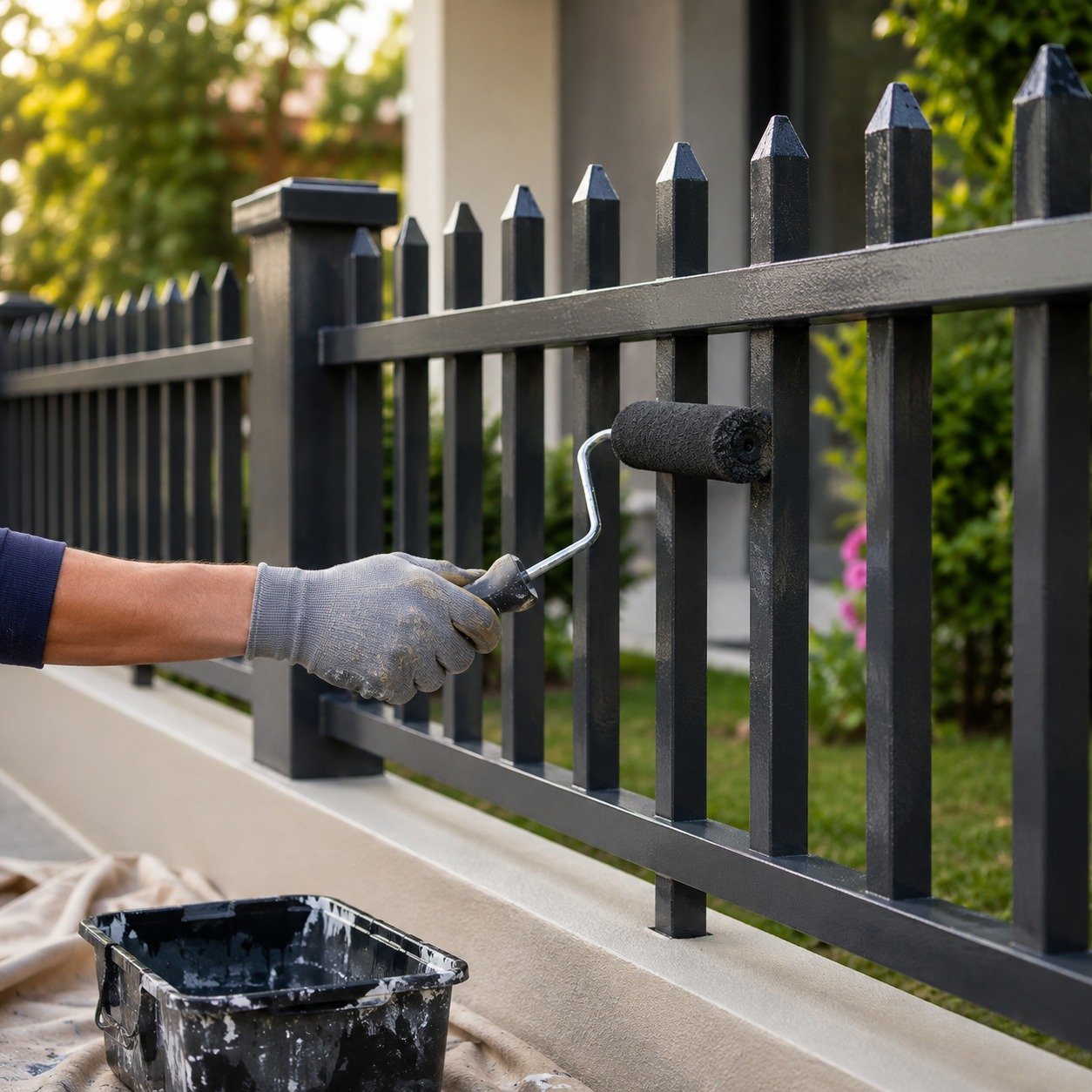 Professional fence painting services