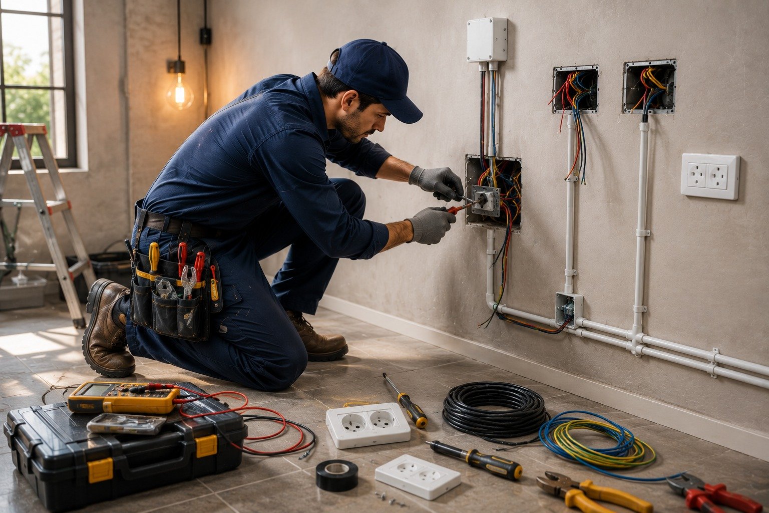 Professional plumber providing home plumbing services
